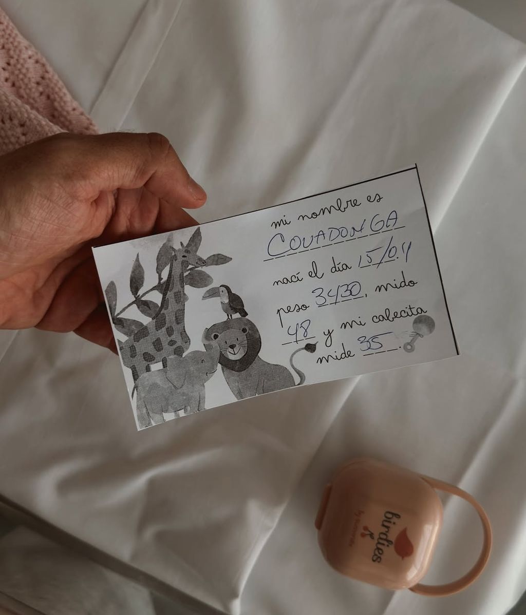 El nombre de la hija de Rodri Fuertes y Marta Castro