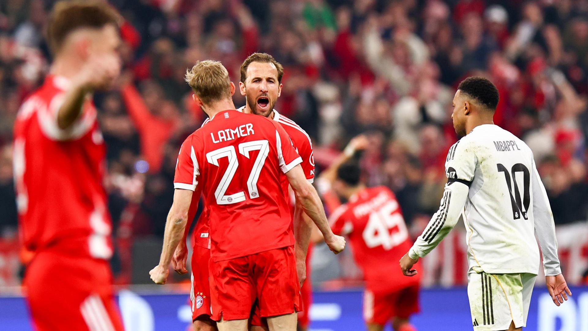 Harry Kane celebra el triunfo contra el Madrid