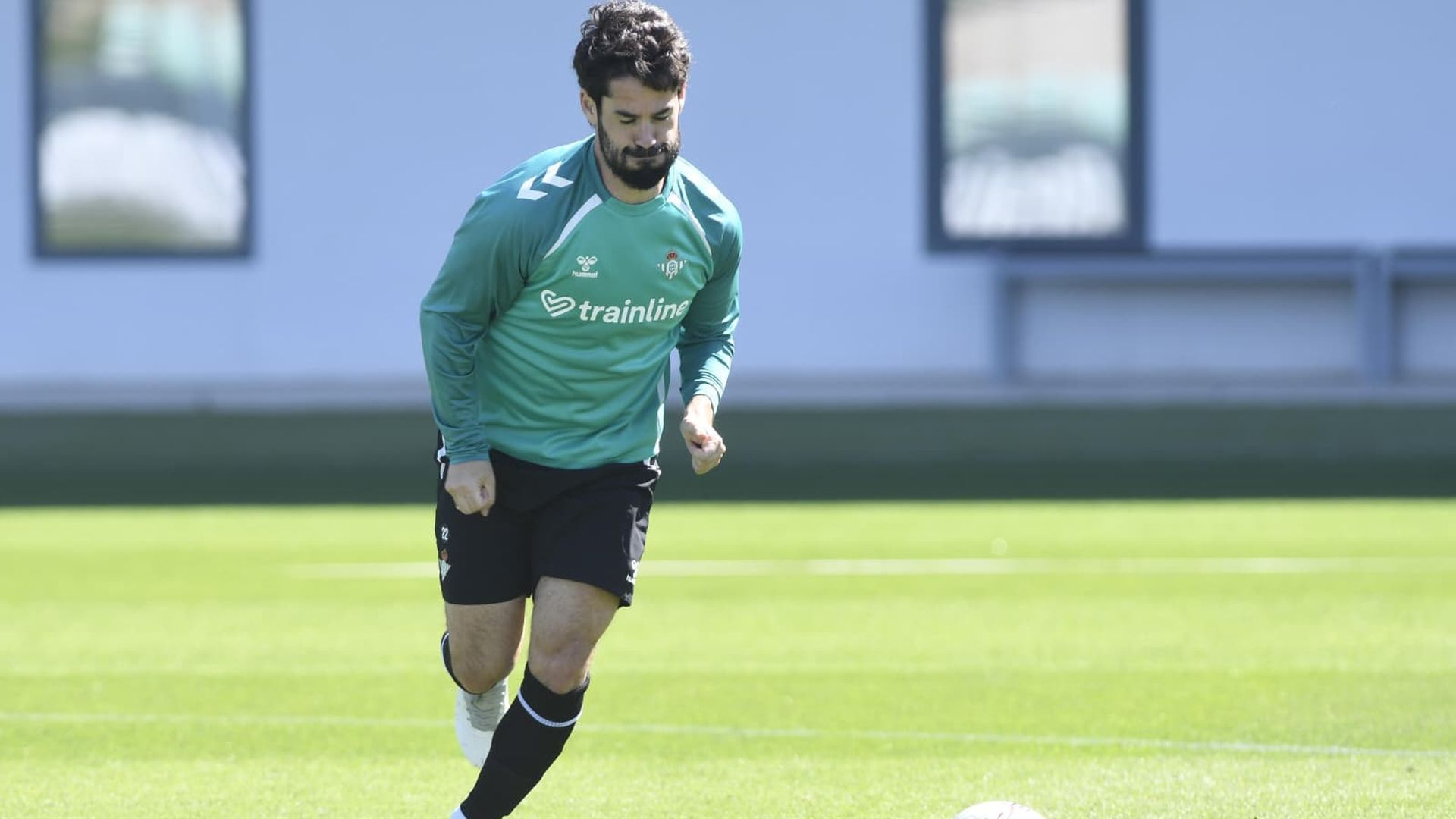 Isco Alarcón, en el entrenamiento previo al Betis-Braga