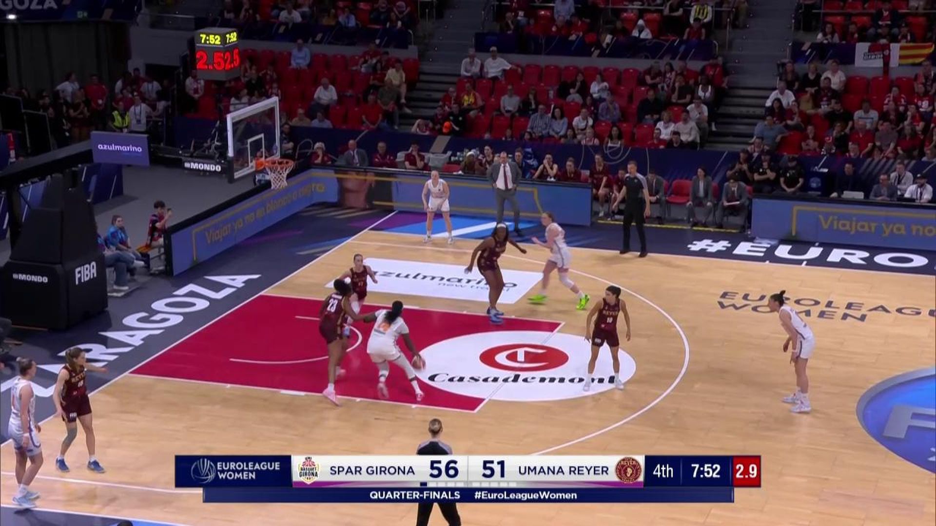 Jugada del Spar Girona-Umana Reyer Venezia