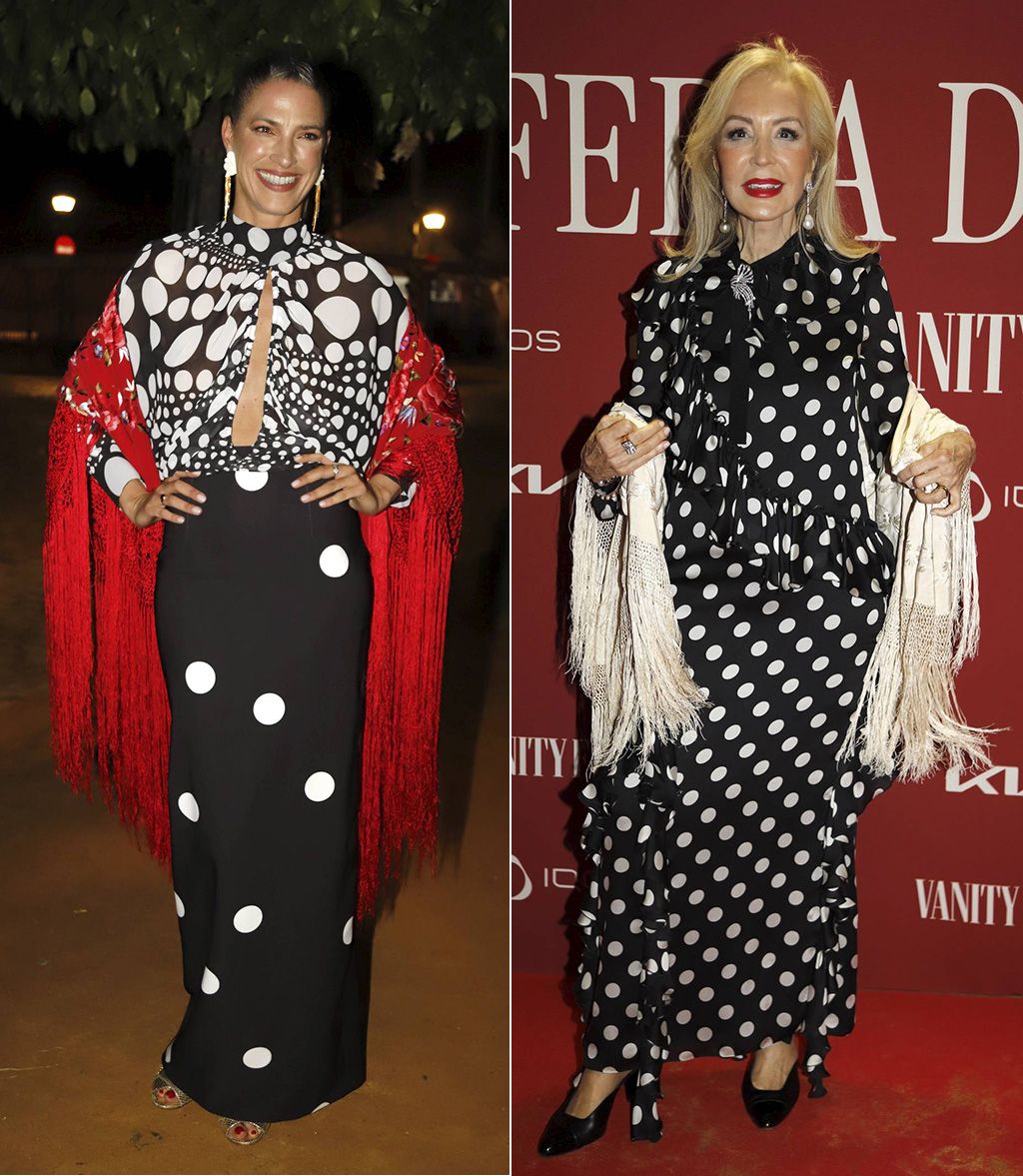 Laura Sánchez y Carmen Lomana en el pescaíto