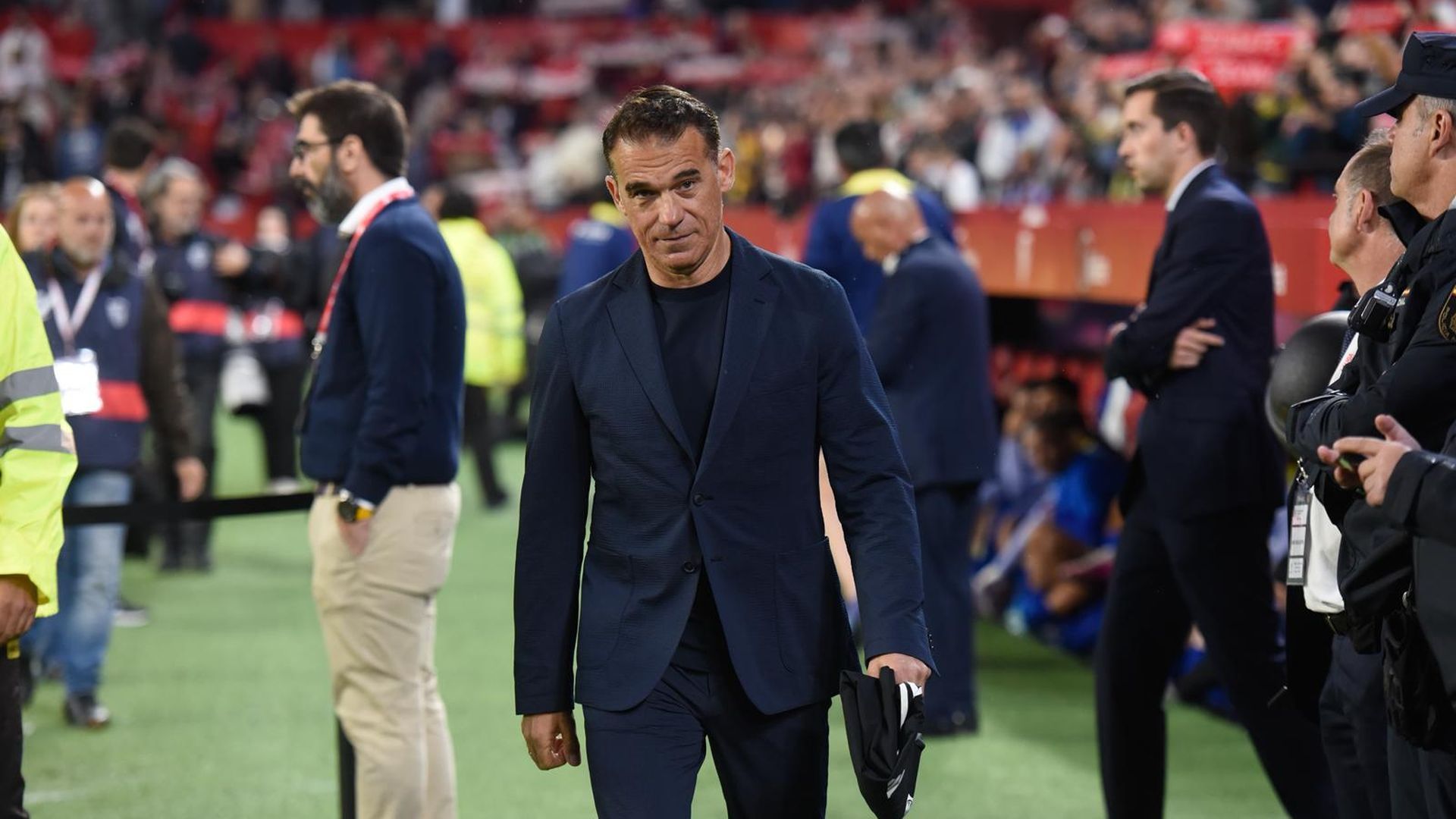 Luis García Plaza, en el Sevilla - Atlético de Madrid