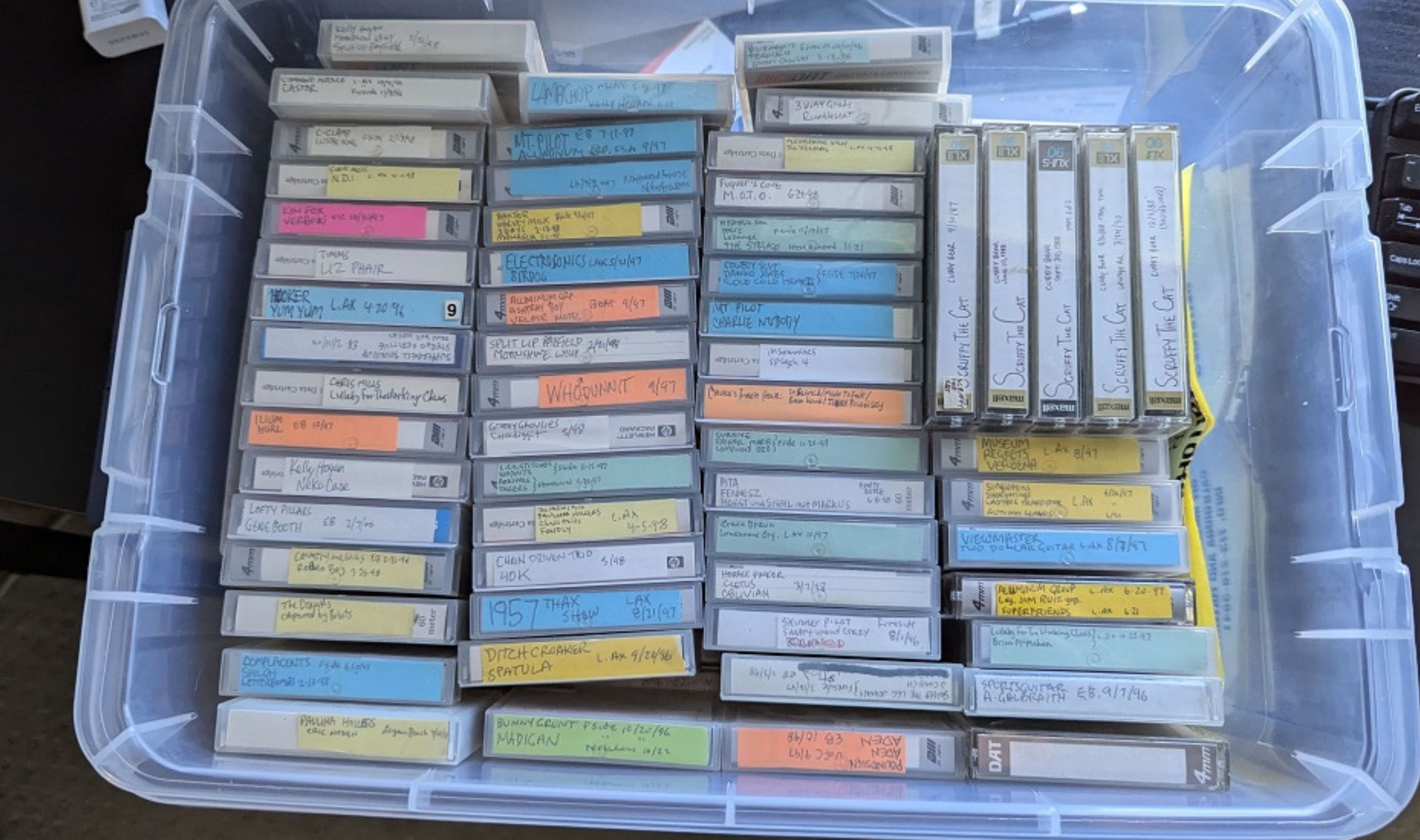 Algunas de las grabaciones de Aaron Jacobs