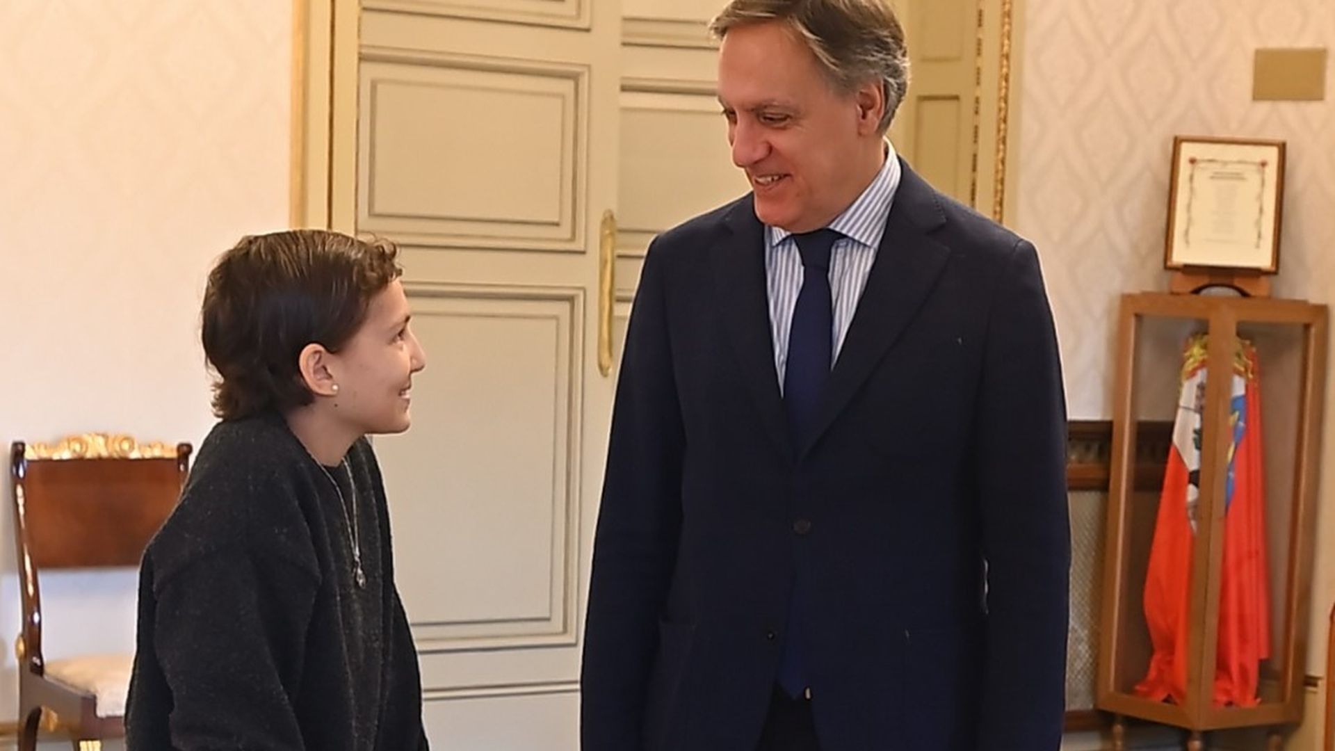 El alcalde de Salamanca, Carlos García Carbayo, junto a María Caamaño