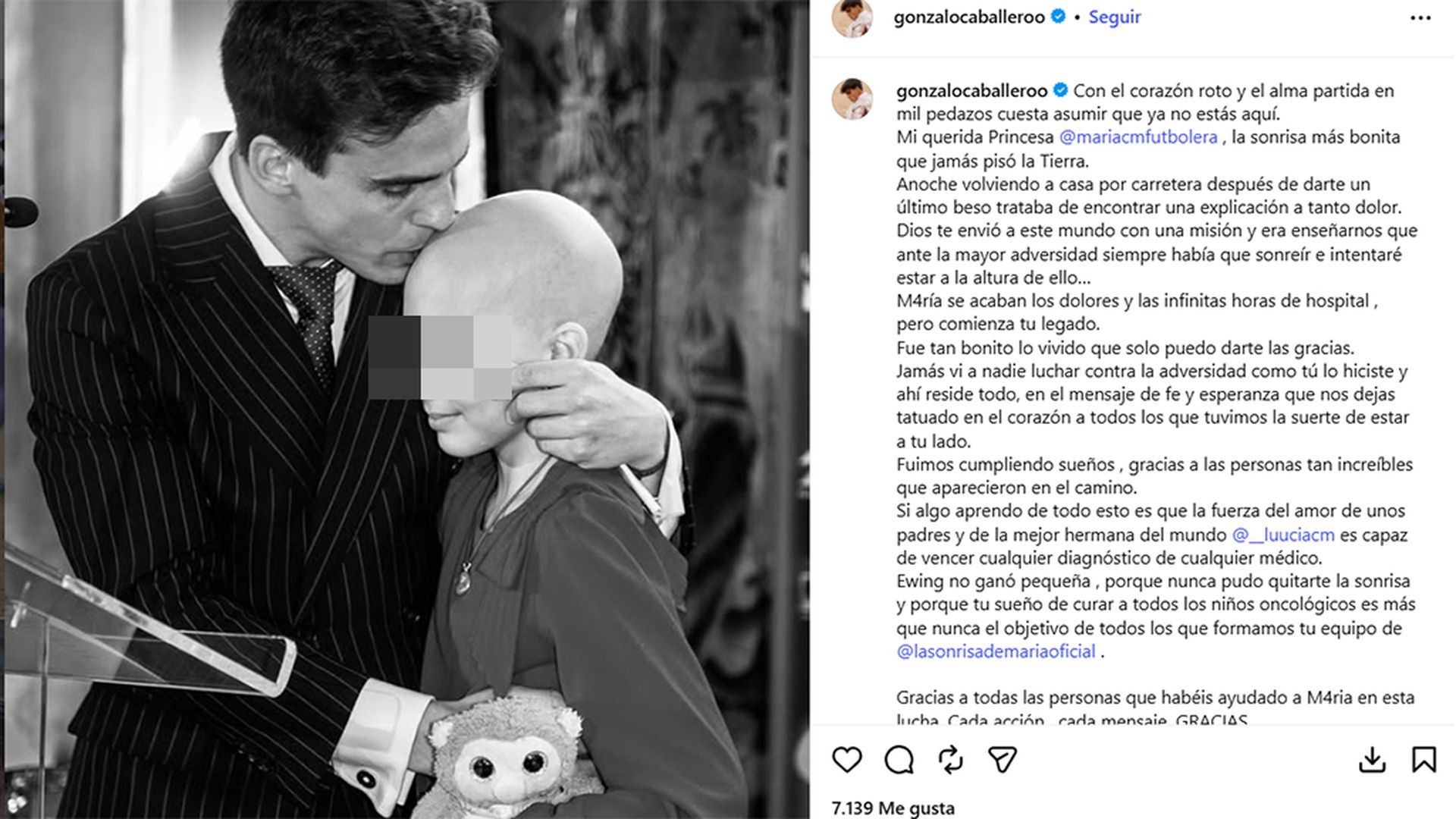 La carta de Gonzalo Caballero tras la muerte de María Caamaño