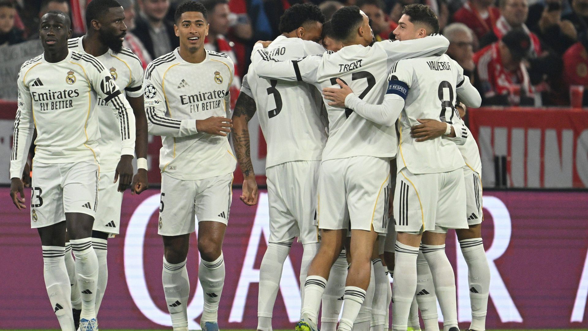 Los jugadores del Real Madrid, en la primera parte