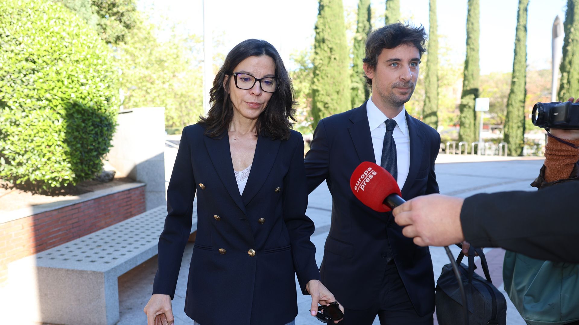 Silvia Bronchalo a su llegada a los juzgados de Alcobendas
