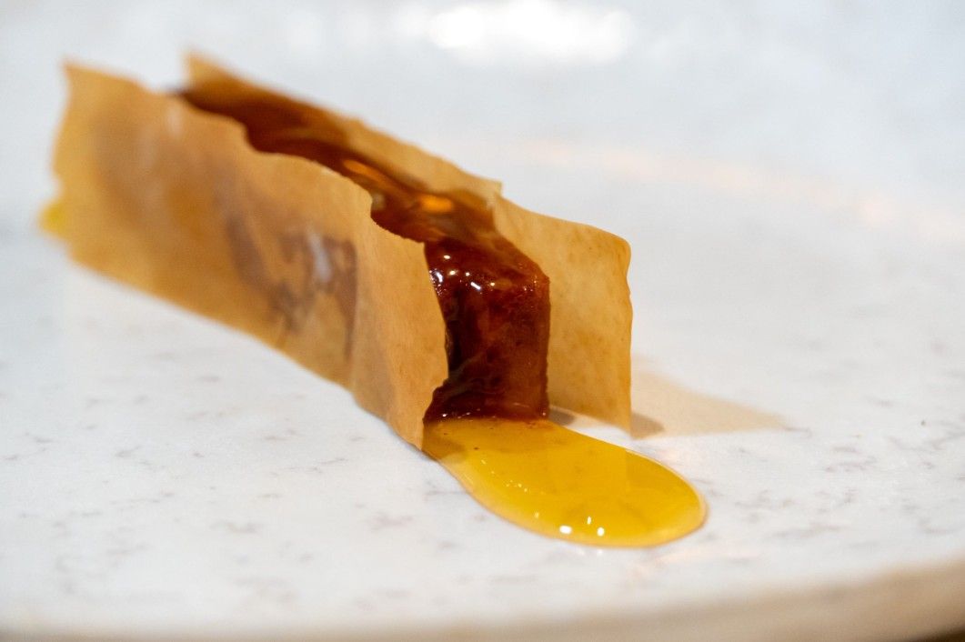 Su versión del talo de Etxebarri: con sobrasada y miel de la Alcarria