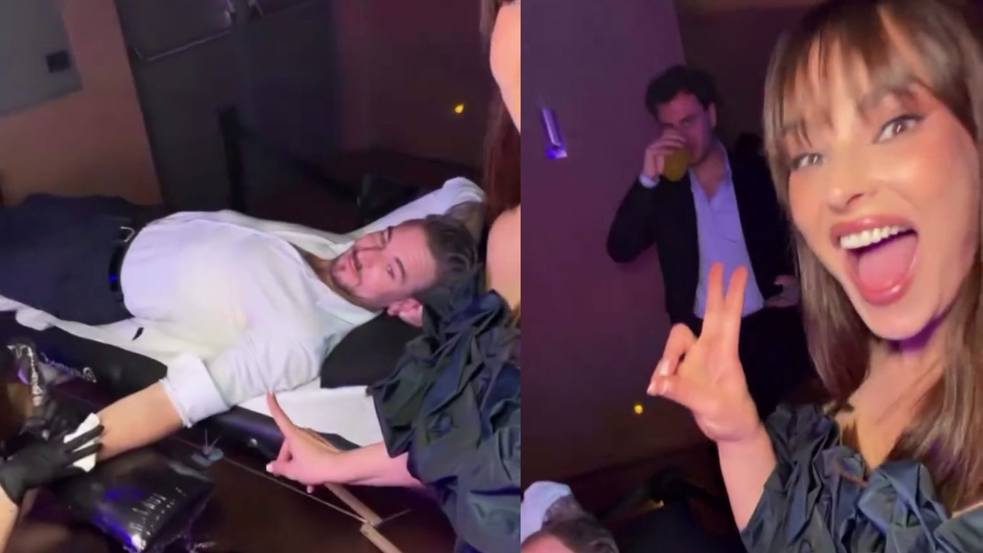 Tony Spina, tatuándose a Marta Peñate