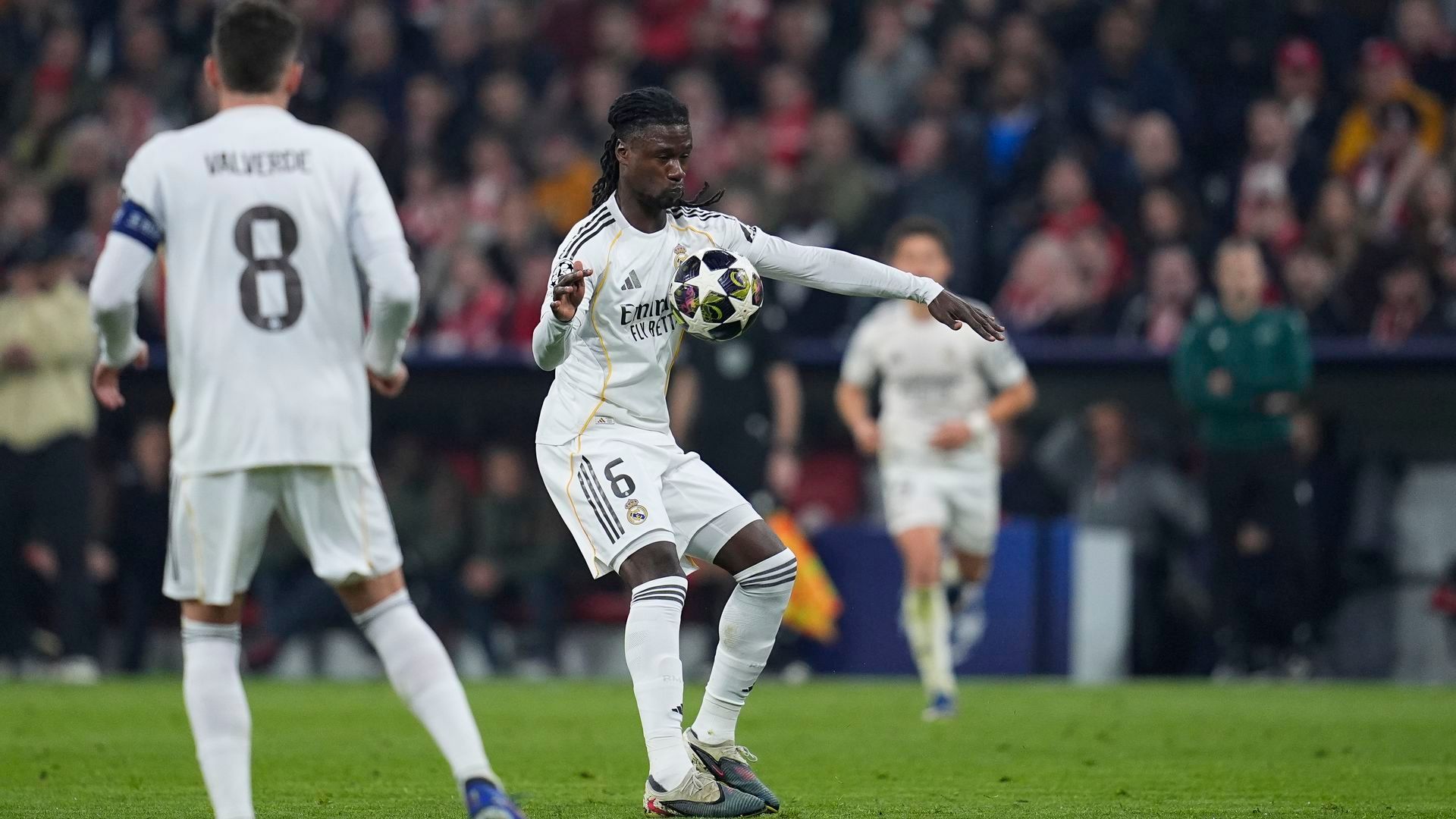 Camavinga, en el partido contra el Bayern