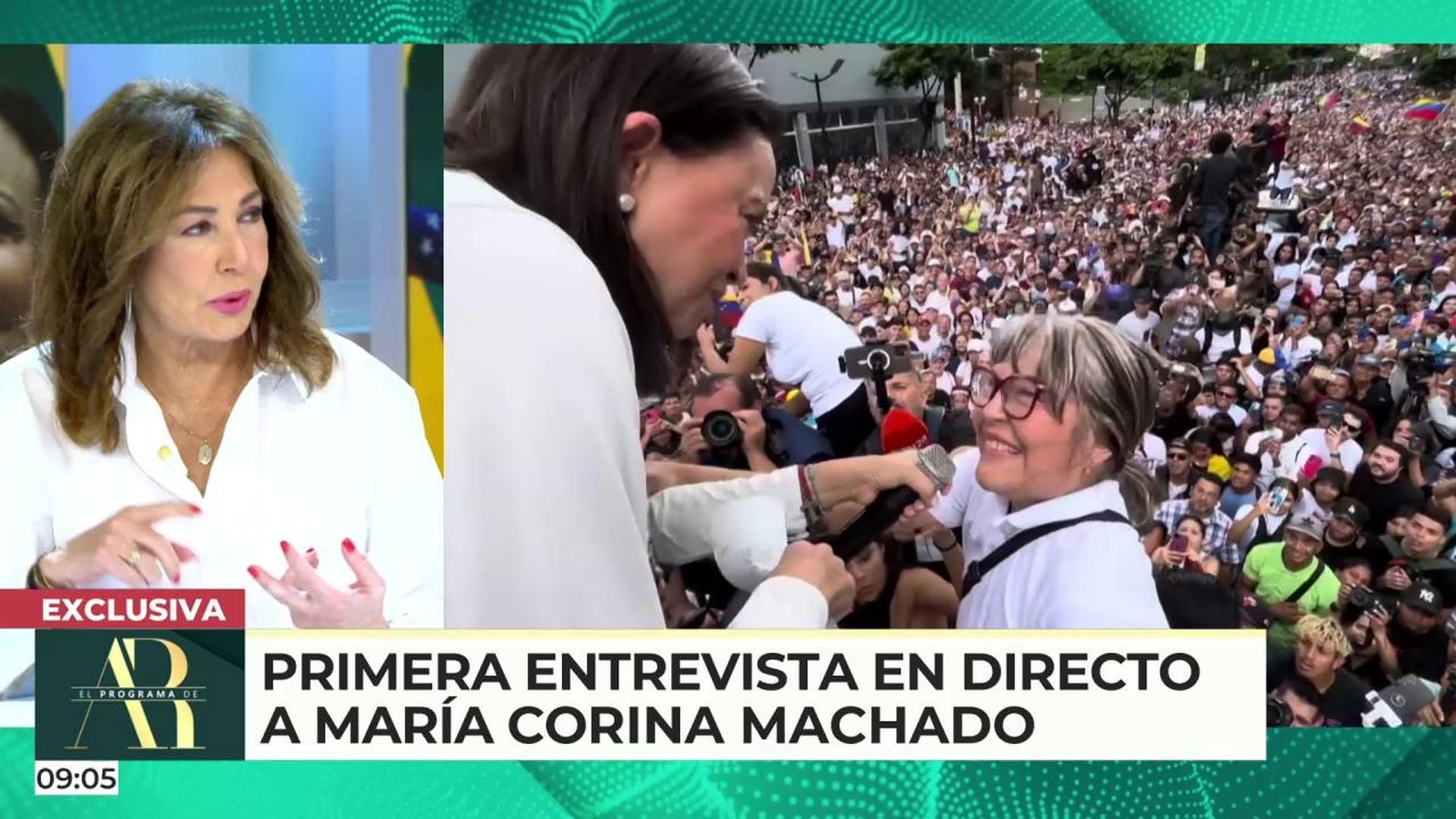 La emoción de Ana Rosa por la entrevista a María Corina: "Es un símbolo de valentía y libertad"