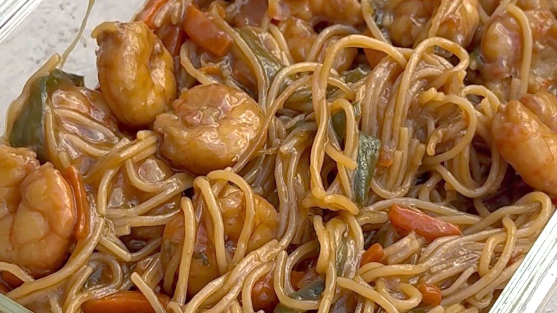 Plato de Isa: pasta con langostinos