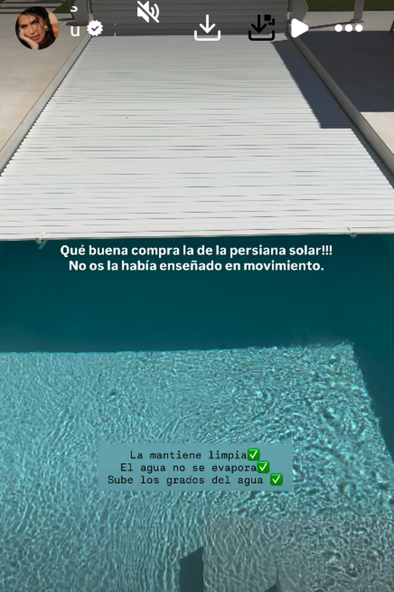 Sofía Suescun y Kiko Jiménez han instalado una persiana automática en su piscina