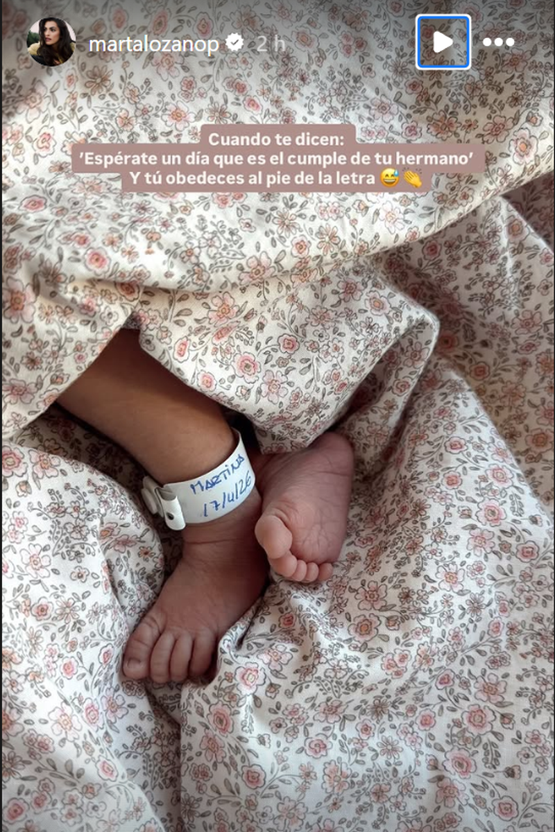 Marta Lozano da la bienvenida a su hija