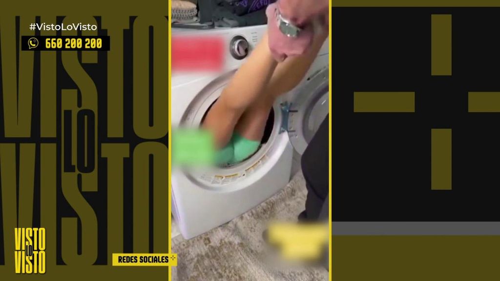 Todo por un like: una influencer se mete en una lavadora por un reto viral y casi le cuesta la vida