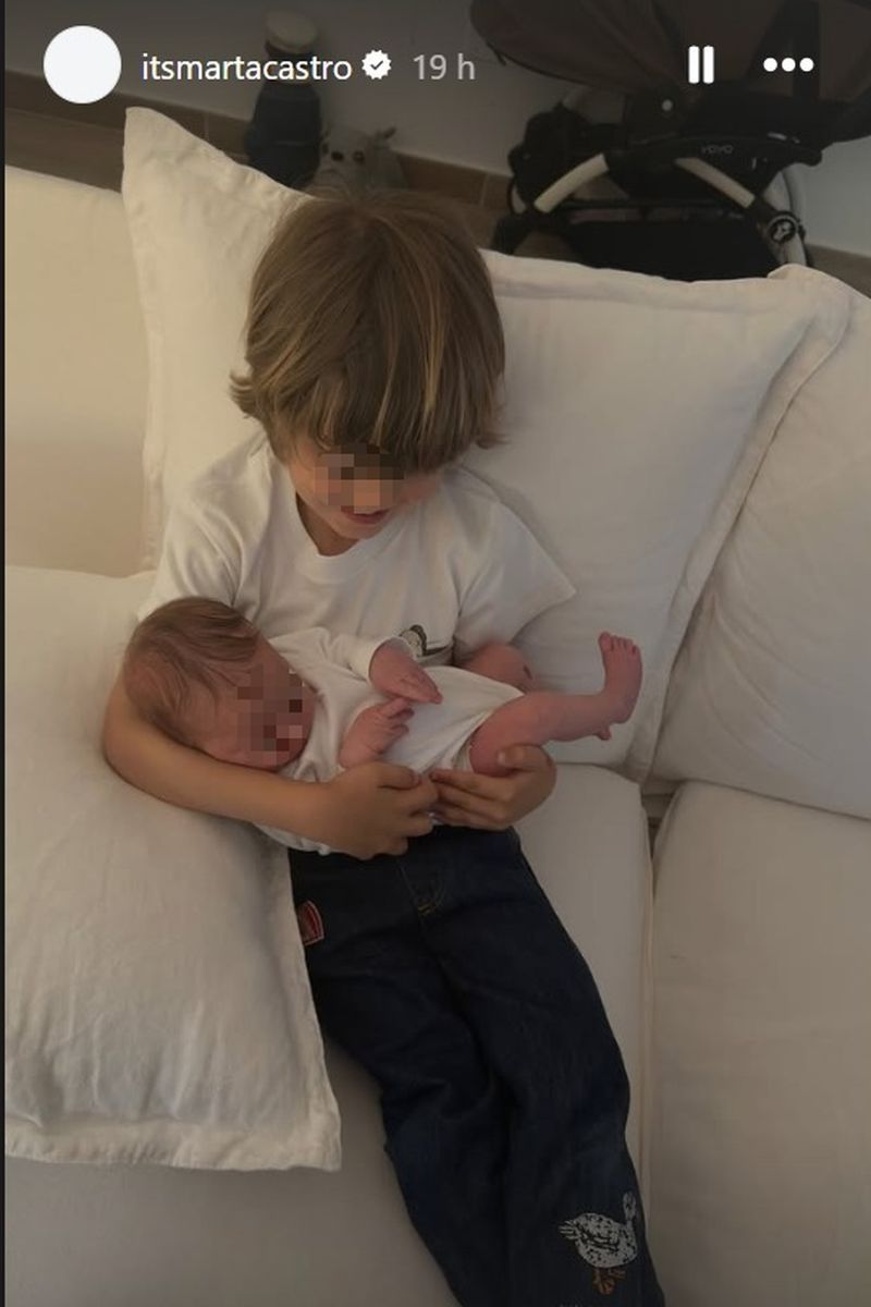 Los hijos de Marta Castro en una tierna imagen