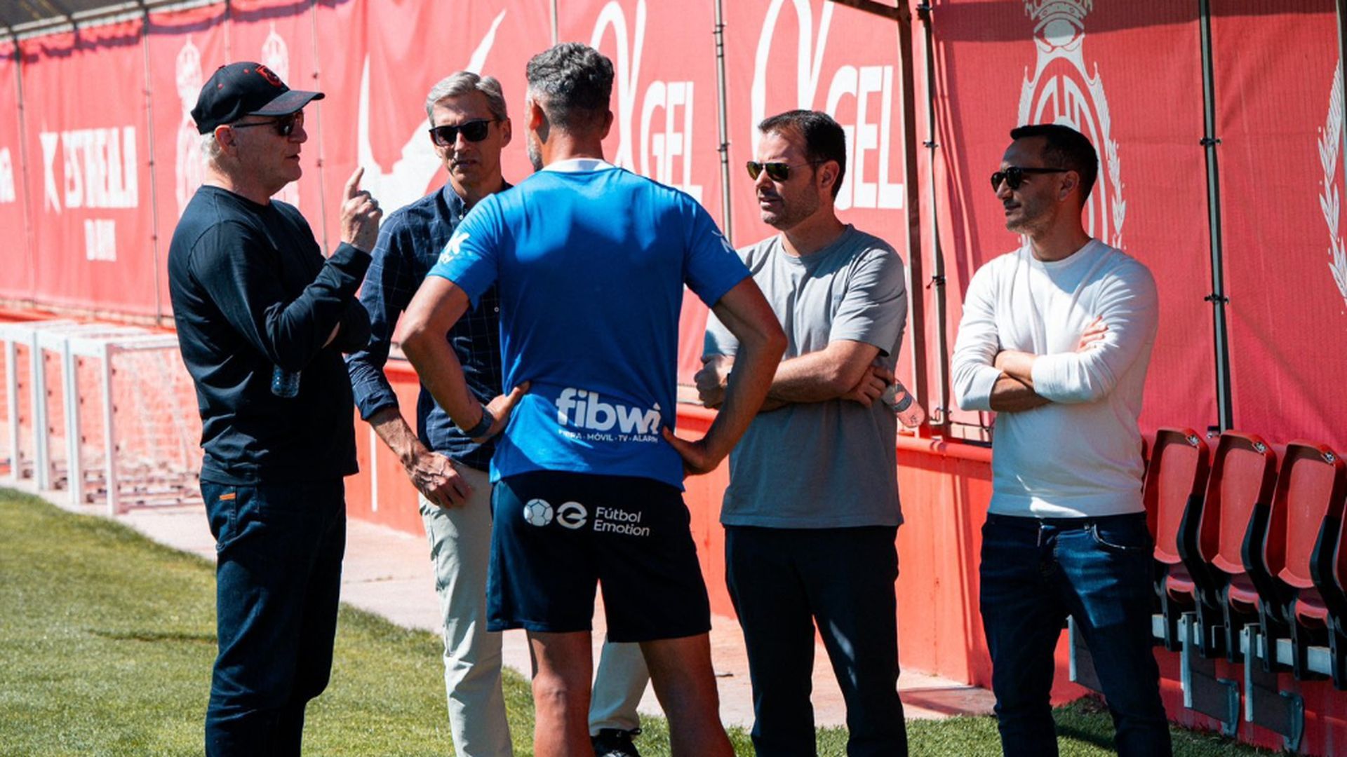 Martín Demichelis y la Directiva del Mallorca, en Son Bibiloni