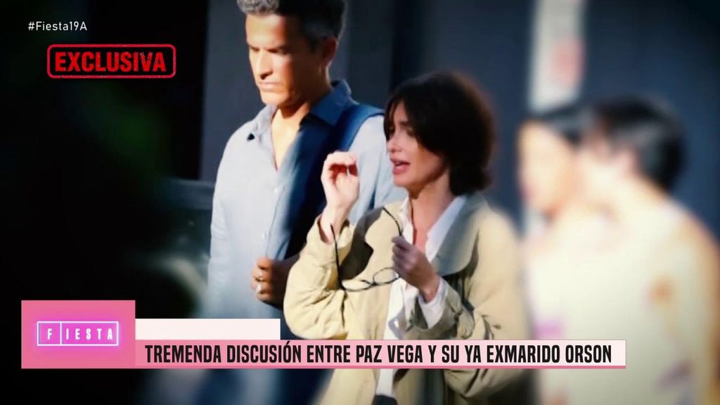 Las imágenes de la discusión entre Paz Vega y Orson Salazar en plena calle: "Se fue cada uno por su lado"