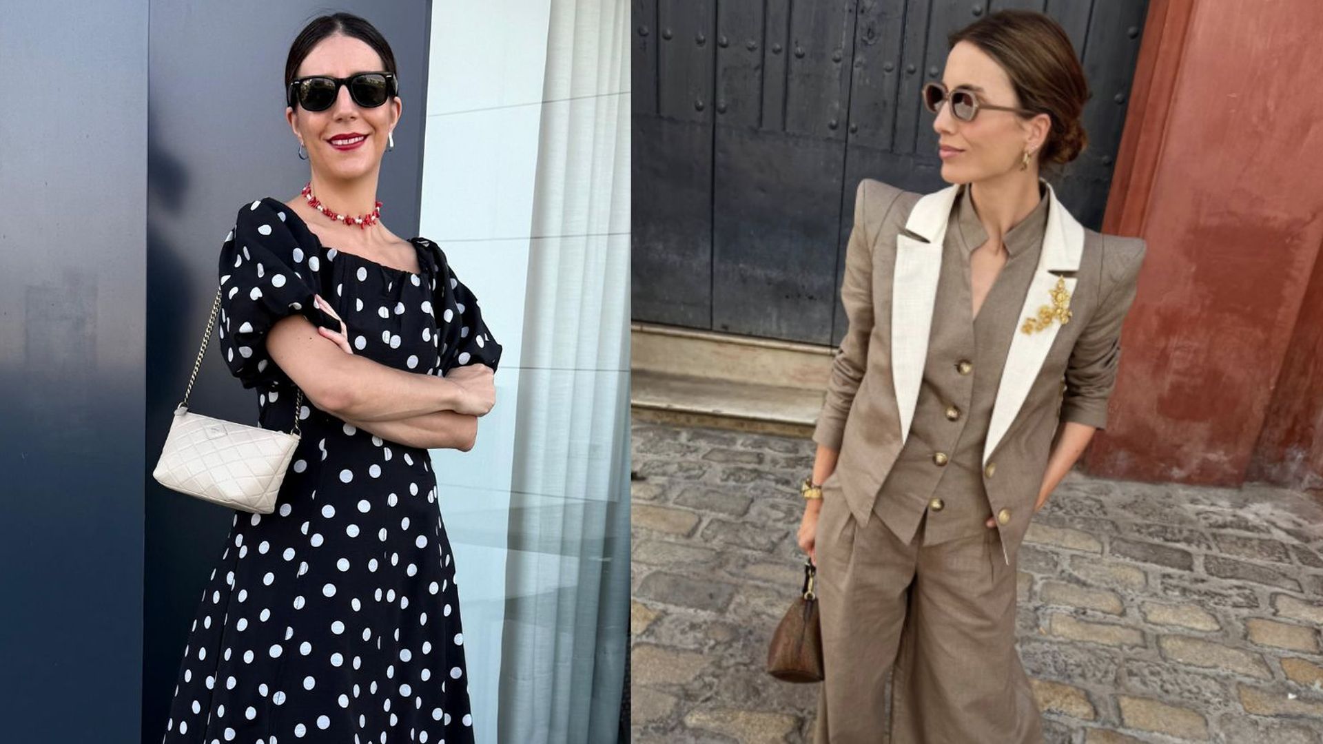 A la izquierda, Rosa Pino, de Monpiel; y a la derecha, Carmen de la Puerta, de Vogana