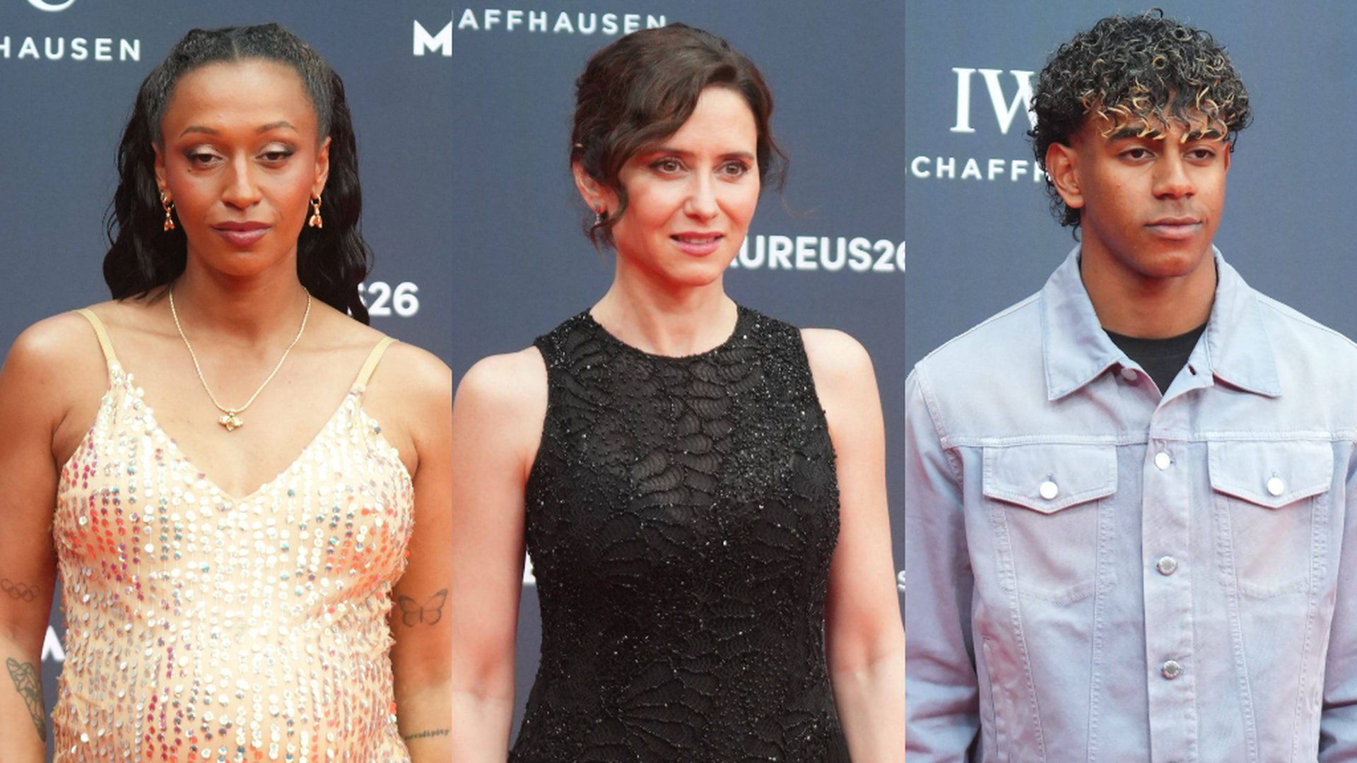 Ana Peleteiro, Isabel Díaz Ayuso y Lamine Yamal