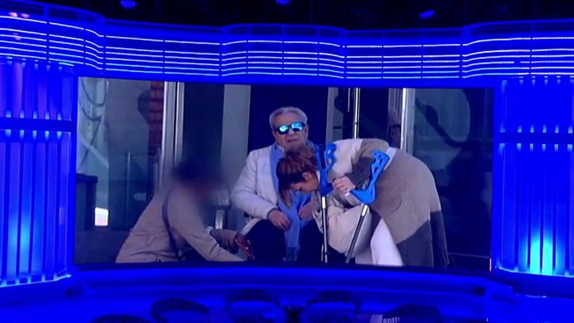 Andrés Pajares en silla de ruedas