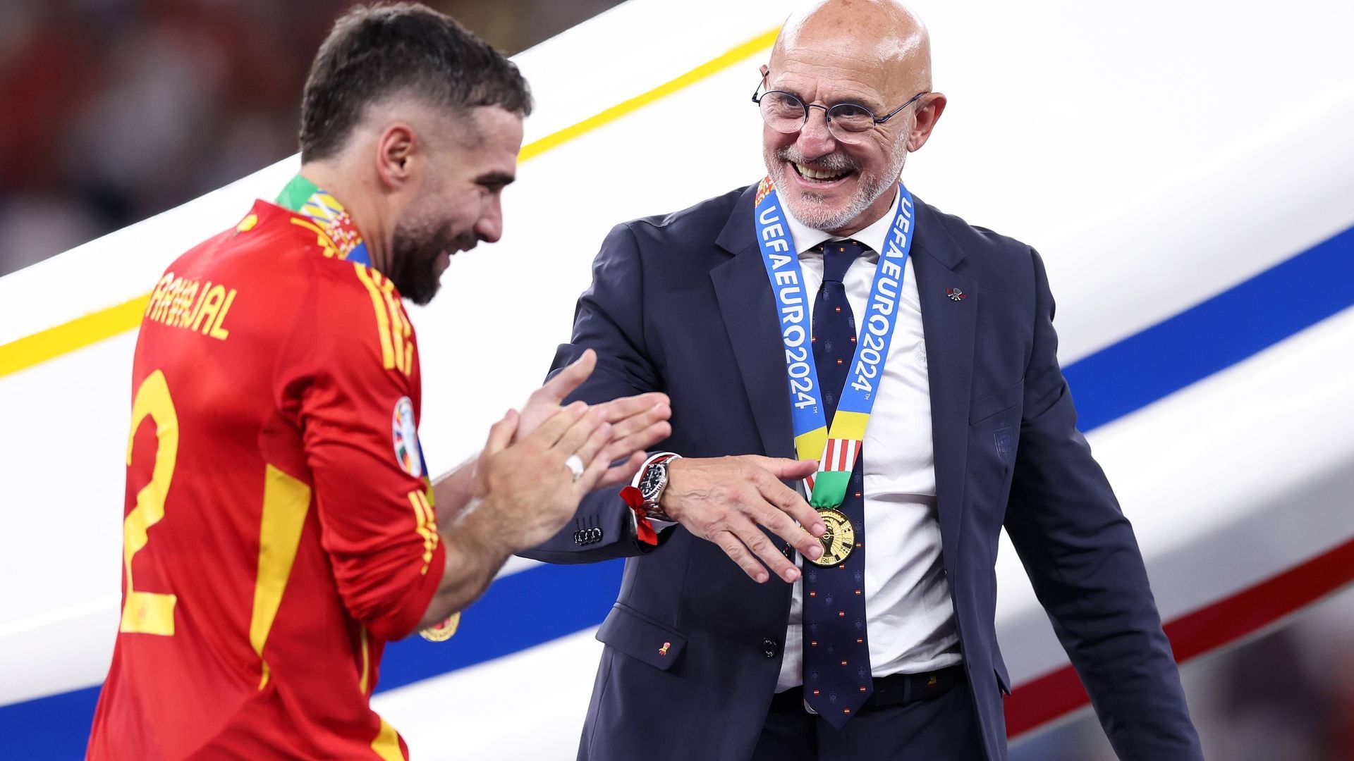 Carvajal con Luis de la Fuente