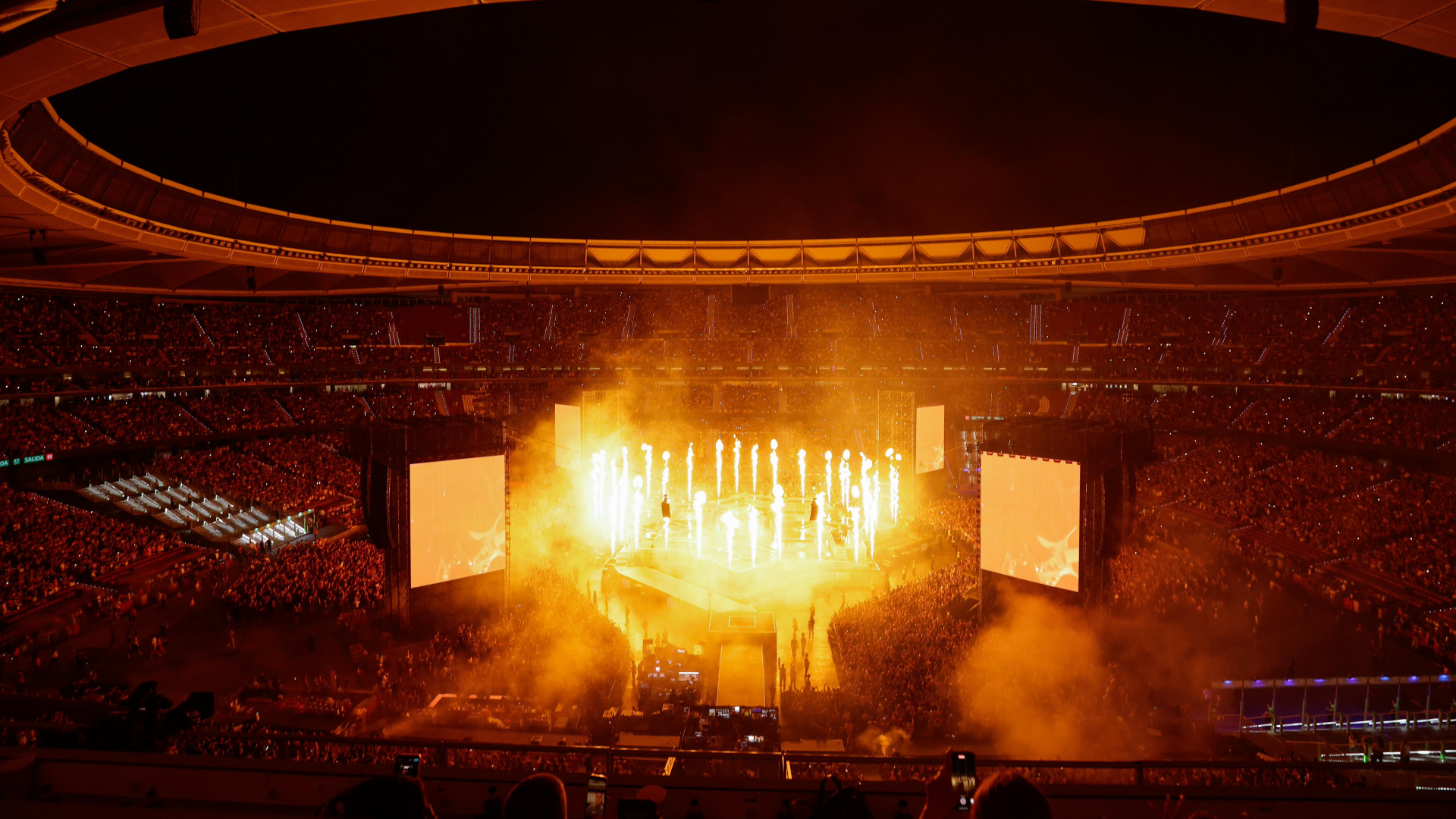 El Metropolitano, durante un concierto en verano