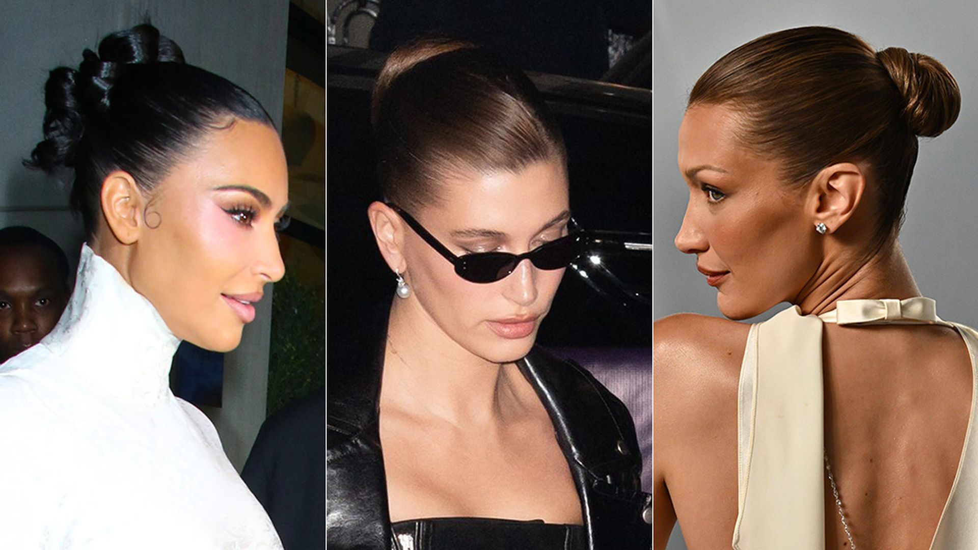 Kim Kardashian, Hailey Bieber y Bella Hadid con 'clean look'
