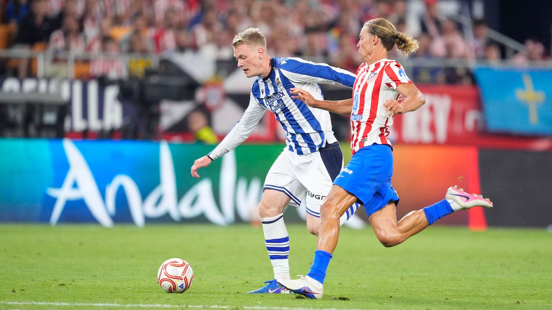 Marcos Llorente llegando al corte de Óskarsson