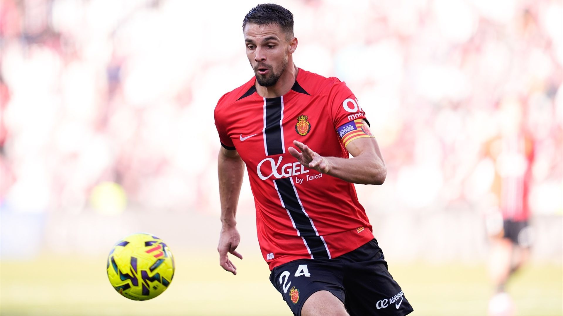 Martin Valjent durante un partido del Mallorca esta temporada