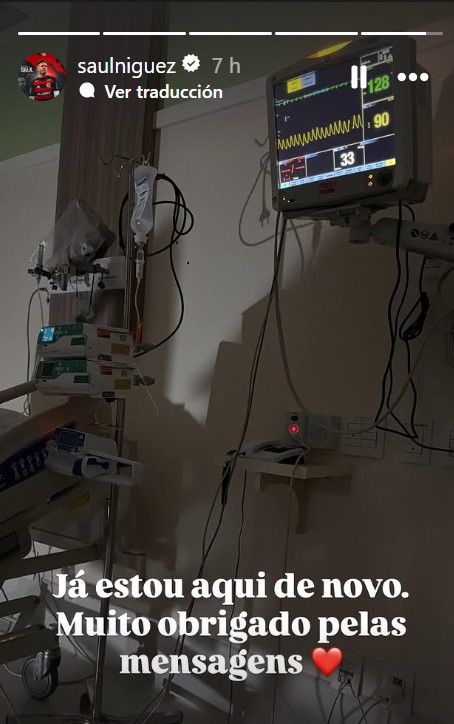 Saúl Ñíguez en el hospital