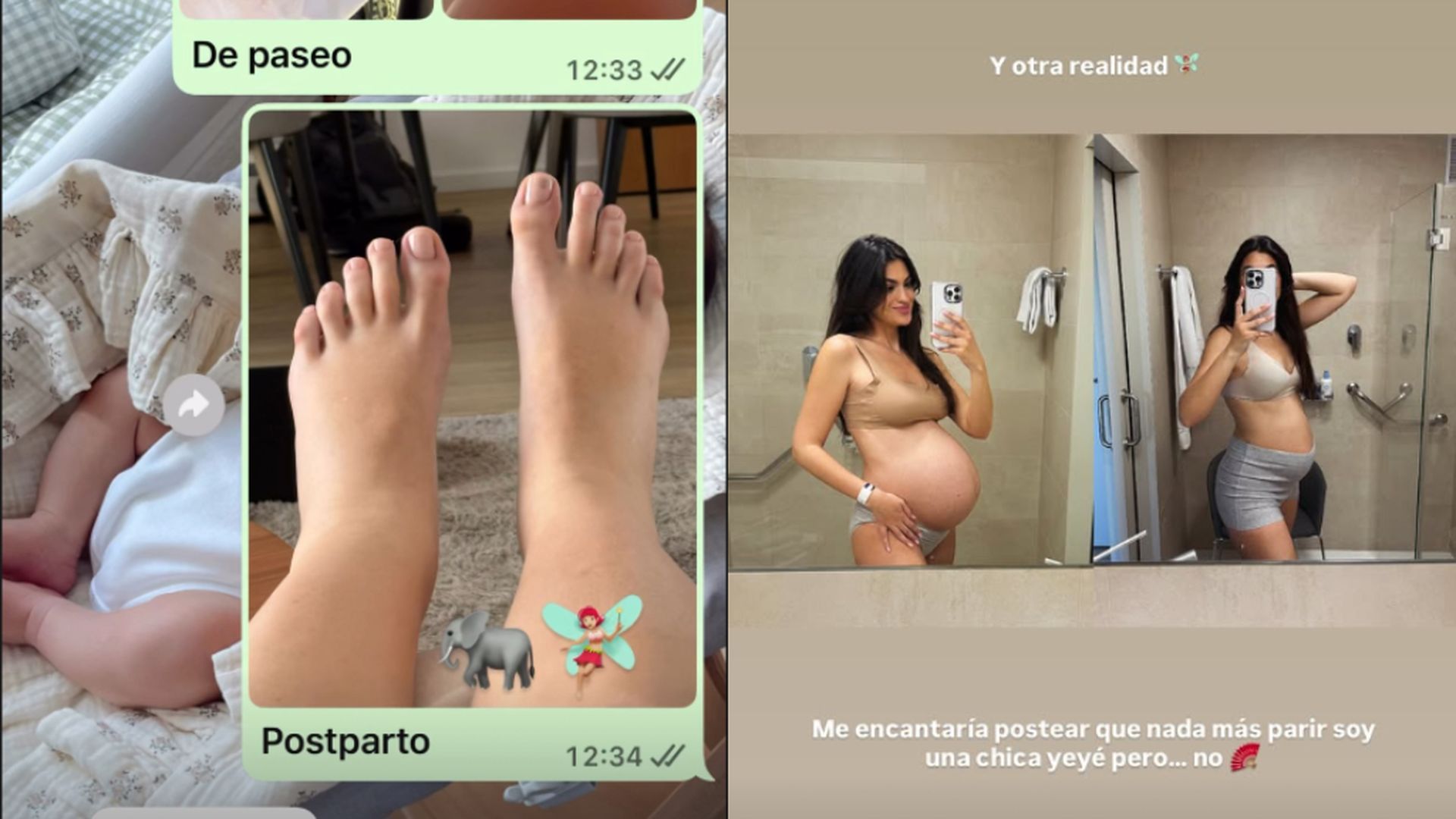 El cuerpo de Marta Lozano tras dar a luz