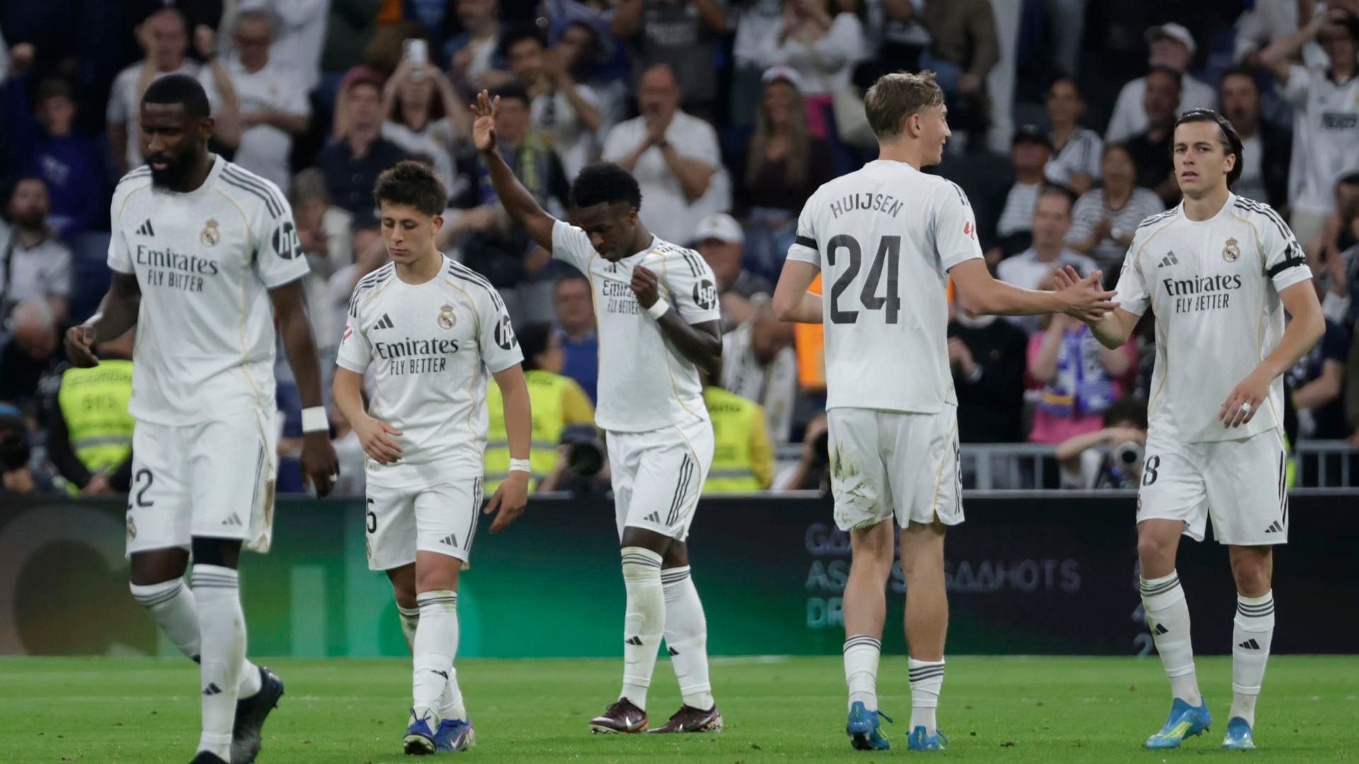 El Real Madrid en el gol de Vinicius