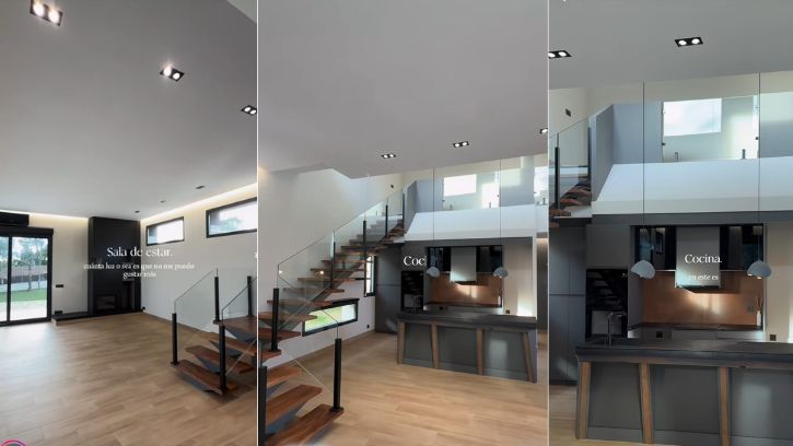 El salón se caracteriza por los espacios abiertos