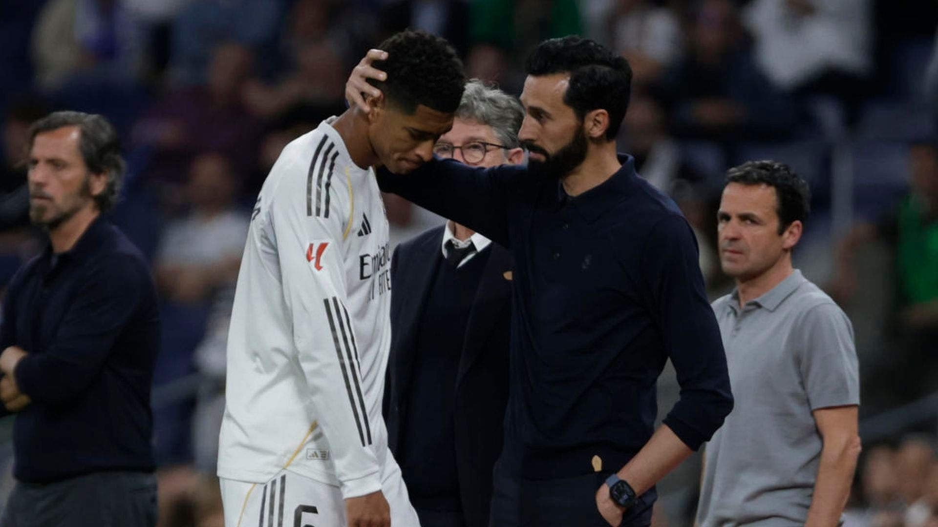 La conversación entre Arbeloa y Bellingham