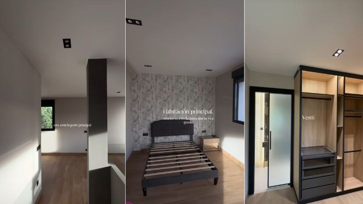 La planta superior se muestra abierta