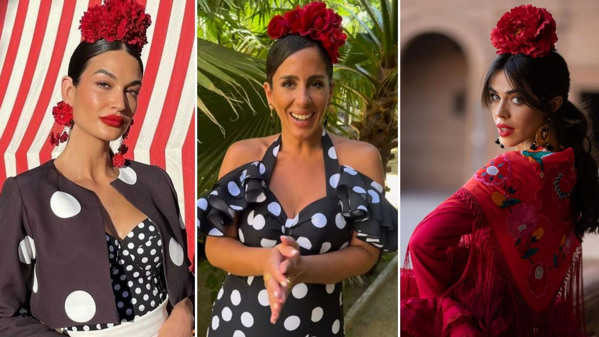 Los looks de las telecinqueras en el inicio de la Feria de Abril de Sevilla