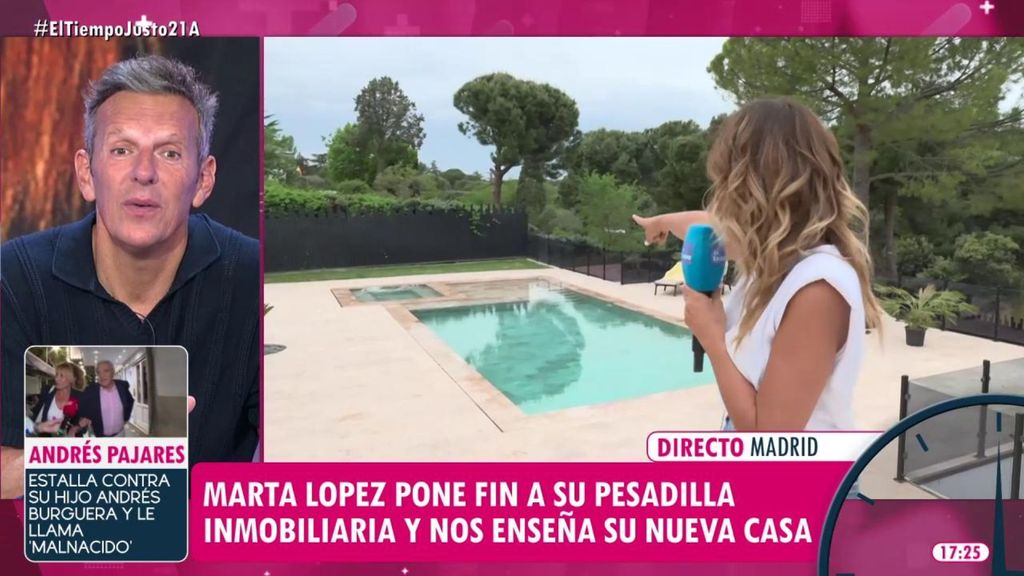 Marta López enseña su espectacular casa nueva con jardín a doble altura y piscina