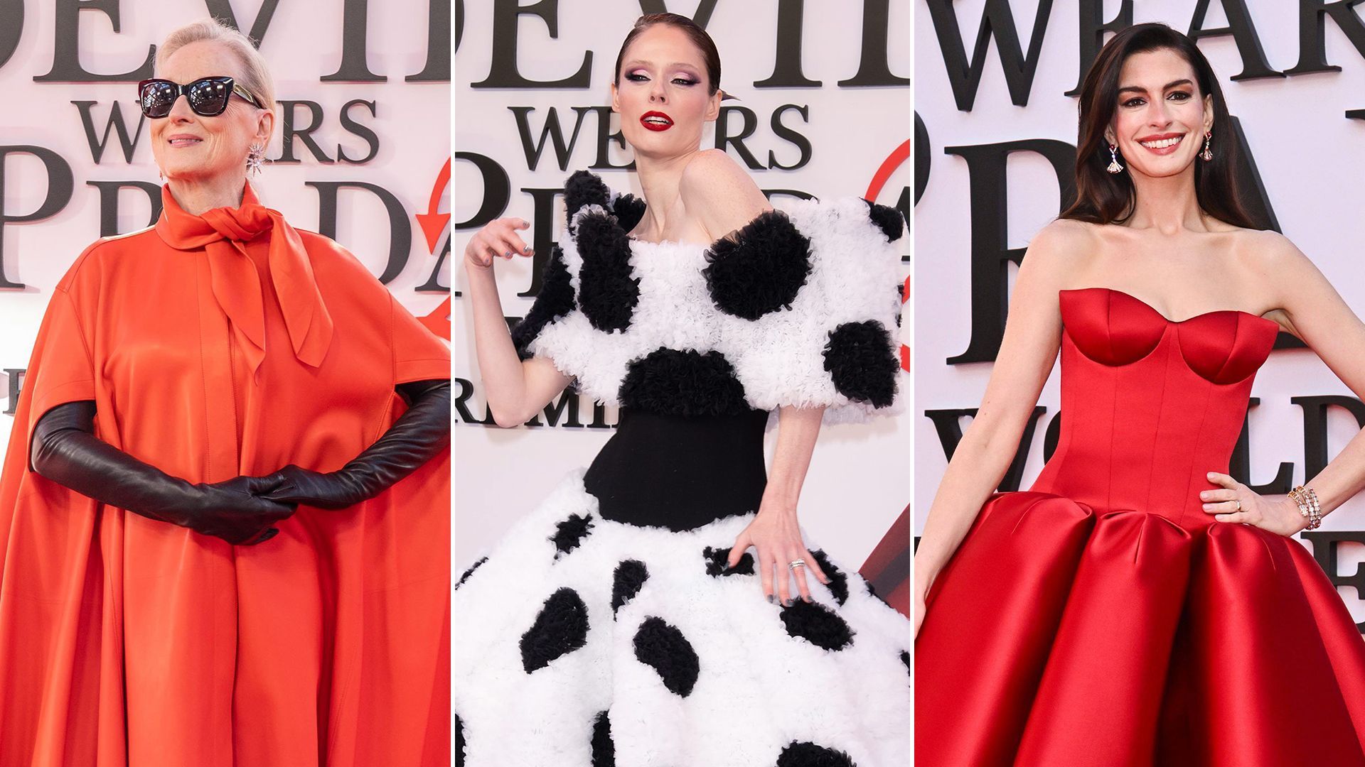 Meryl Streep,  Coco Rocha y Anne Hathaway