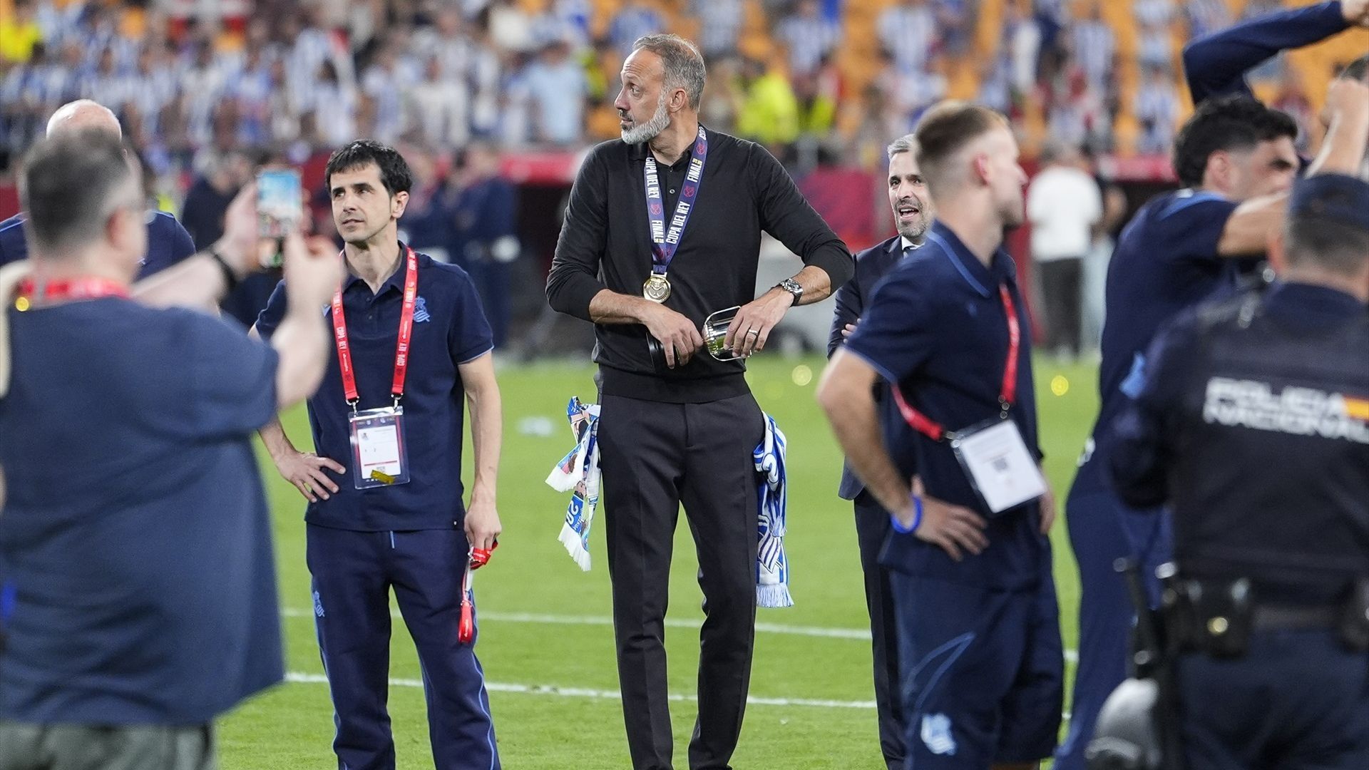 Pellegrino Matarazzo, tras ganar la Copa del Rey con la Real Sociedad