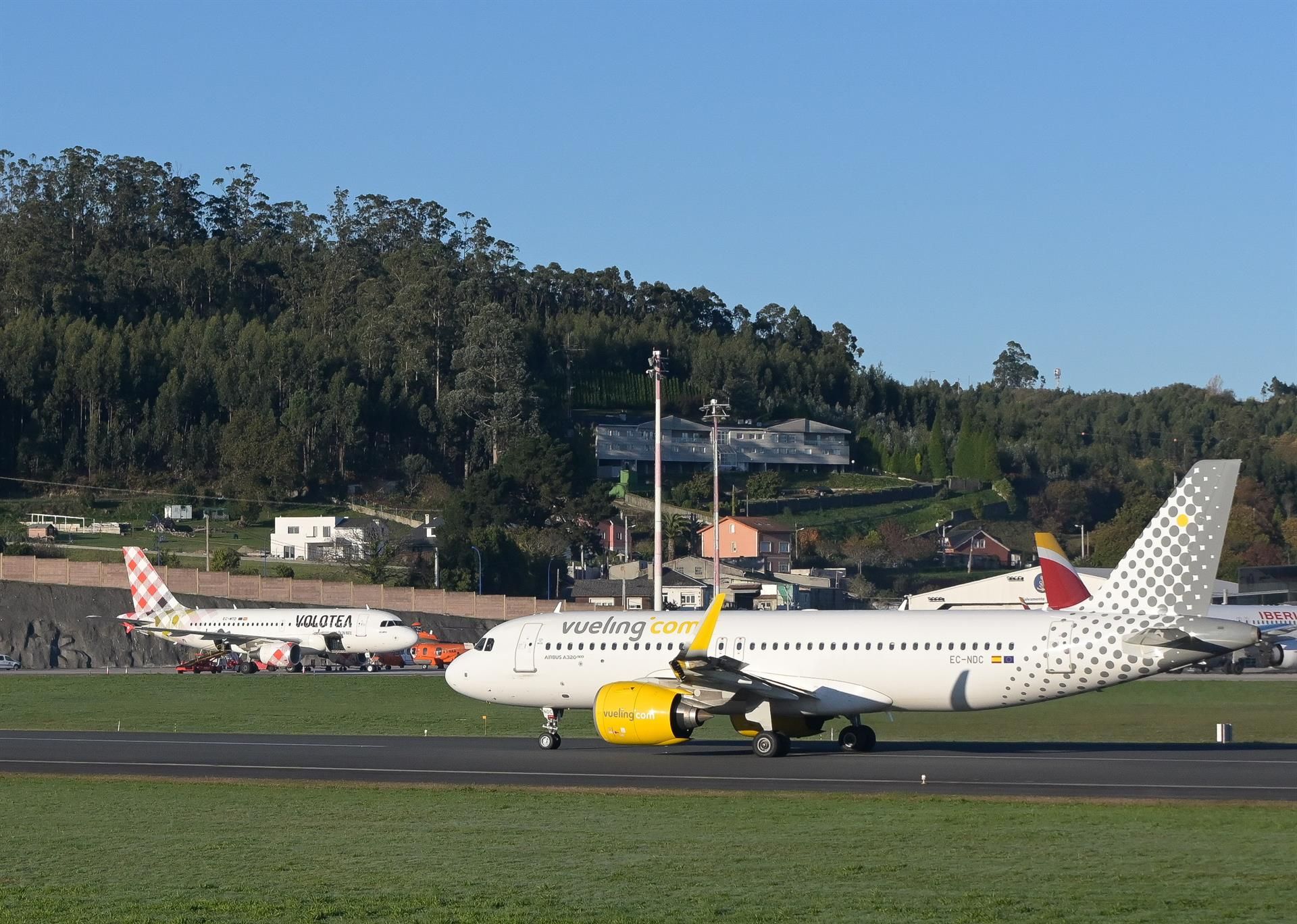 Pista del aeropuerto de Alvedro, en A Coruña