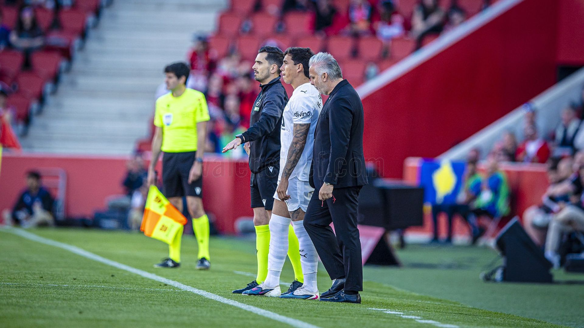 Renzo Saravia, en el Mallorca - Valencia CF