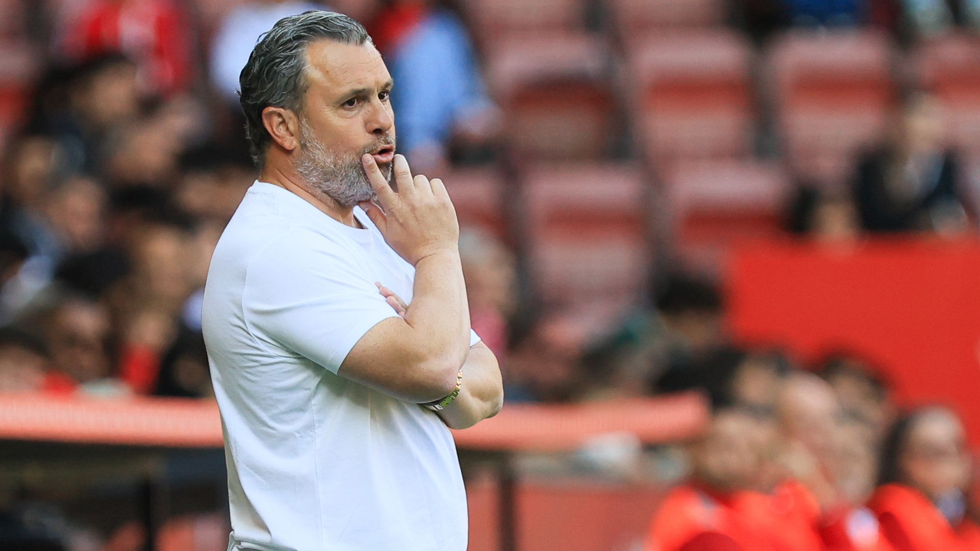 Sergio González, durante el Sporting - Cádiz.