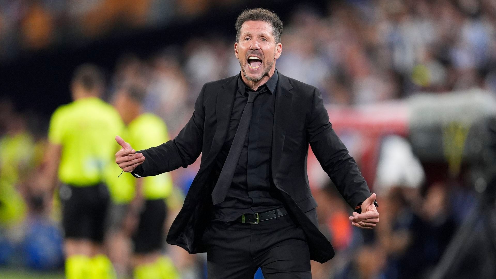 Simeone en la final de la Copa del Rey