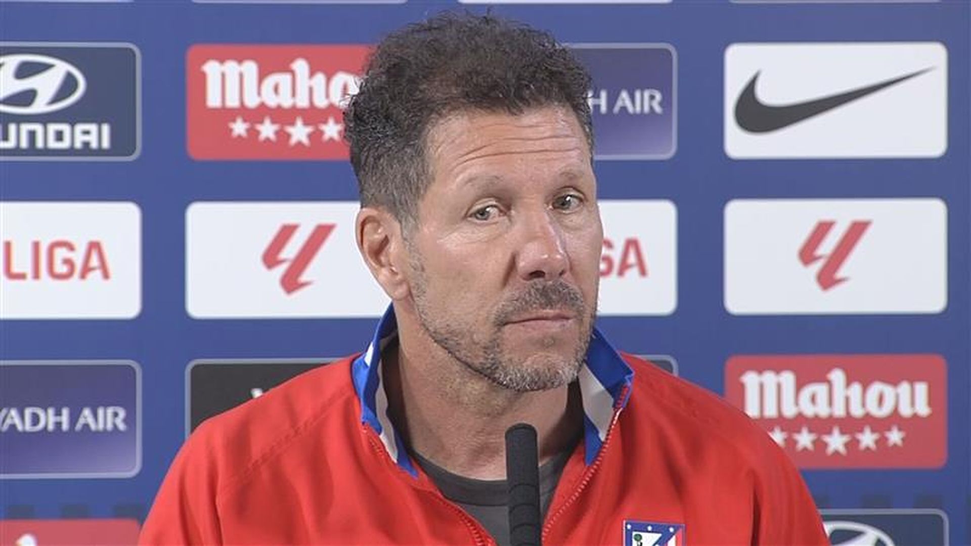 Simeone, en sala de prensa