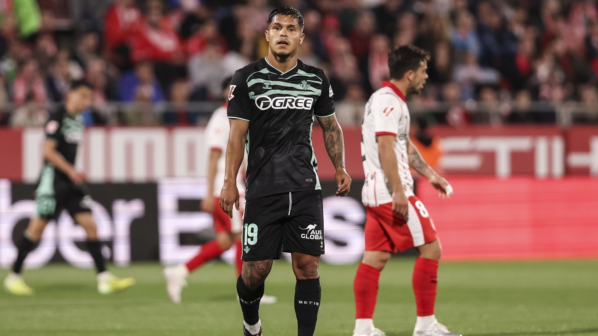 Cucho Hernández, en el Girona - Betis