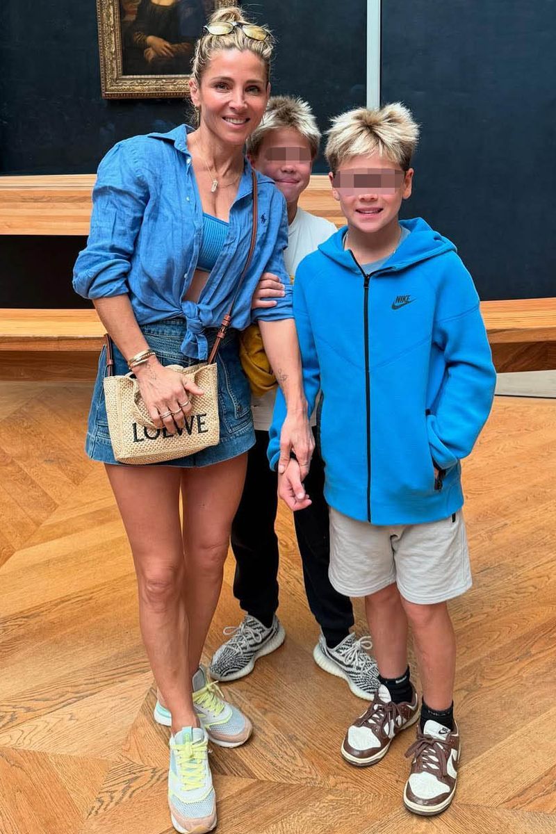 Elsa Pataky y sus hijos mellizos, Tristan y Sasha, en una imagen de 2025