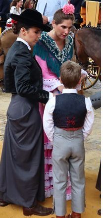 Tana Rivera, Lourdes Montes y Curro, su hijo con Fran Rivera