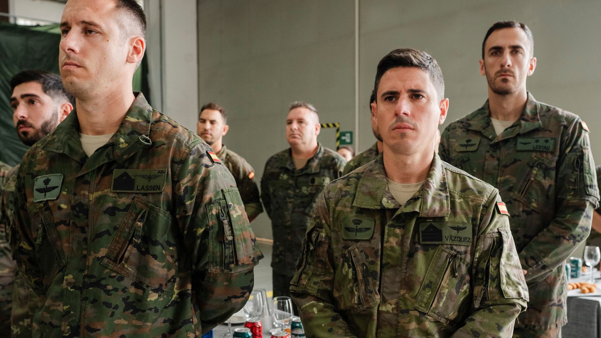 Varios militares en un cuartel en Colmenar Viejo, Madrid