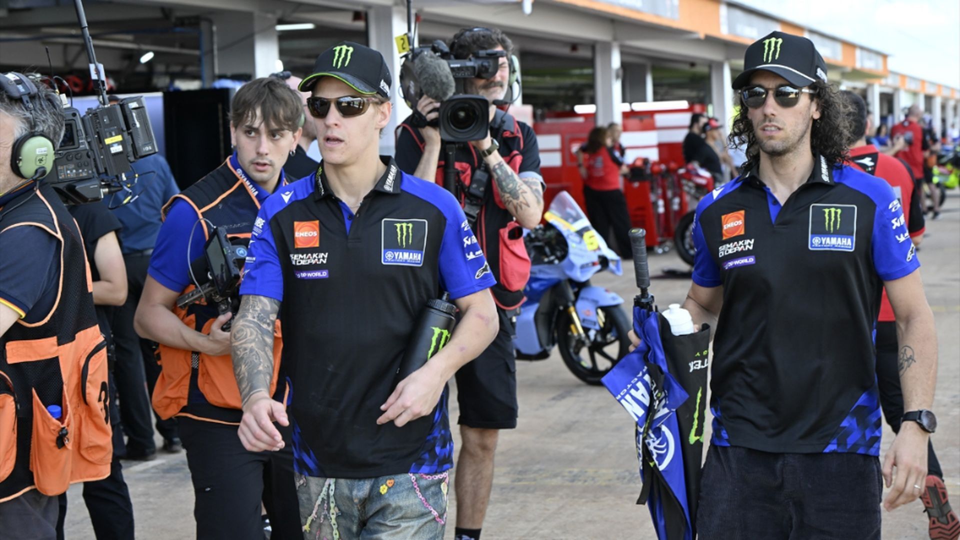 Álex Rins y Fabio Quartararo, en Brasil